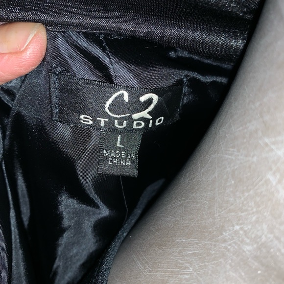 C2 studio satin jacket with velvet trim - Picture 11 of 11